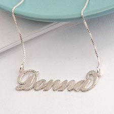 Sparkling Carrie Name Necklace - Thumbnail Model