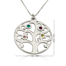 Family Tree Birthstone Necklace - Thumbnail Information