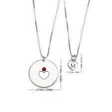 Birthstone Mother Daughter Necklace Set - Thumbnail Information