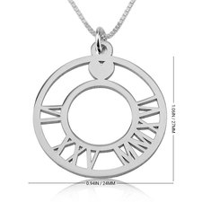Circle Roman Numeral Necklace - Thumbnail Information