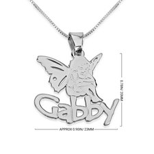 Angel Pendant With Name - Thumbnail Information