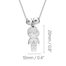 Mother Necklace with Boy & Girls Charms - Thumbnail Information