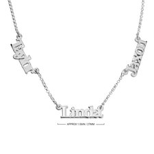 Multiple Name Necklace with Two or Three Names - Thumbnail Information