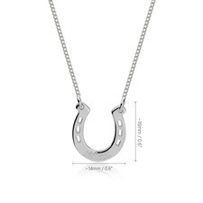 Delicate Engraved Horseshoe Necklace - Thumbnail Information