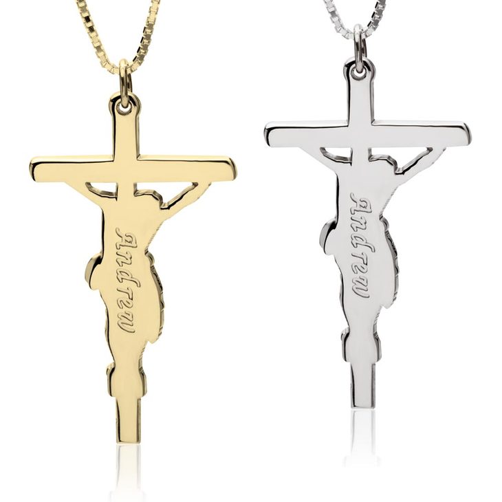 Personalized Jesus Cross Necklace