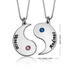 Yin and Yang Couple necklace - Thumbnail Information