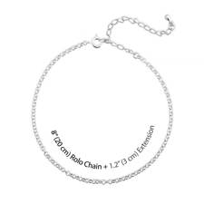Personalized Initial Anklet with Birthstone - Thumbnail 3