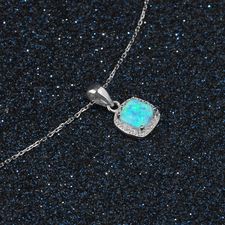 Square Opal Necklace - Thumbnail 2