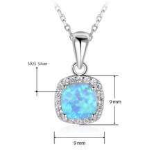 Square Opal Necklace - Thumbnail Information