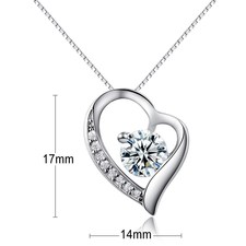 Heart Necklace With Zirconia - Thumbnail Information