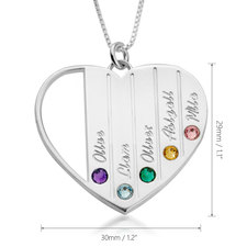 Mothers Birthstone Necklace - Thumbnail Information