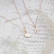 Heart Initial Necklace - Thumbnail Model