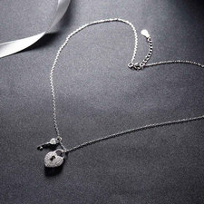 Heart Lock and Key Necklace - Thumbnail 2