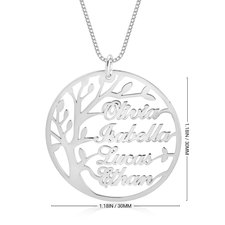 Family Tree Necklace with Names - Thumbnail Information