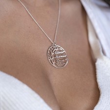 Family Tree Necklace with Names - Thumbnail Model