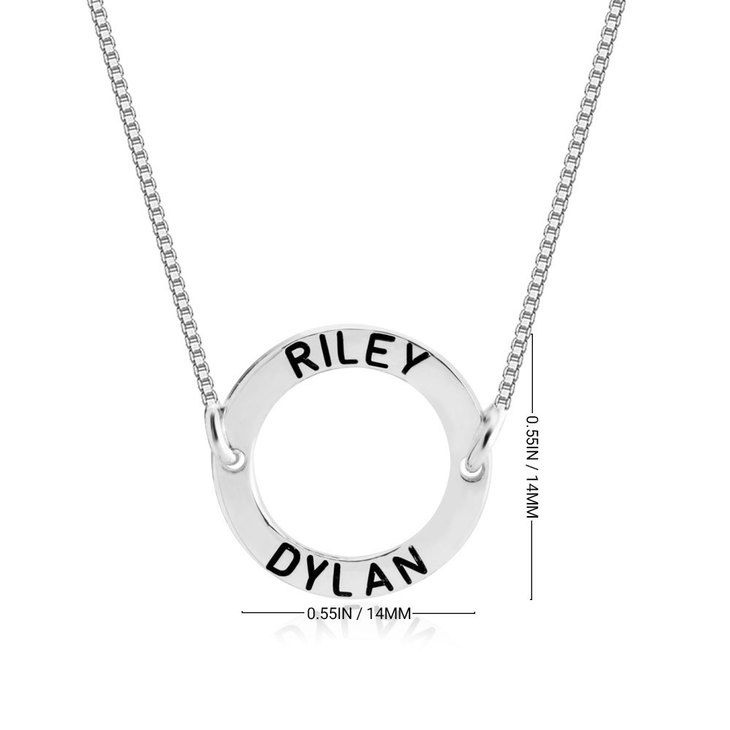 Personalized Circle Pendant Necklace information