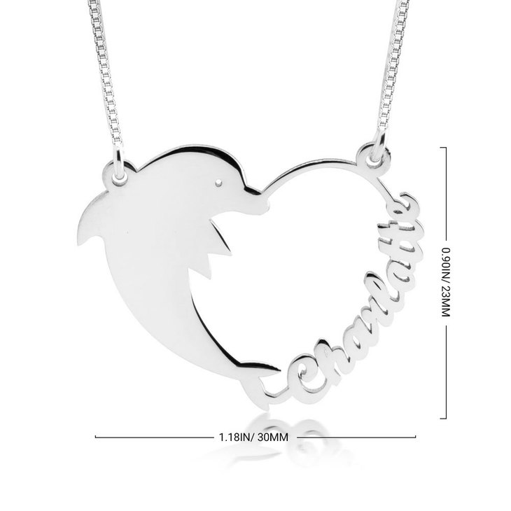 Dolphin Heart Necklace information