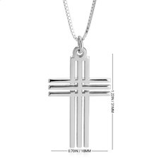 Mens Cross Necklace - Thumbnail Information