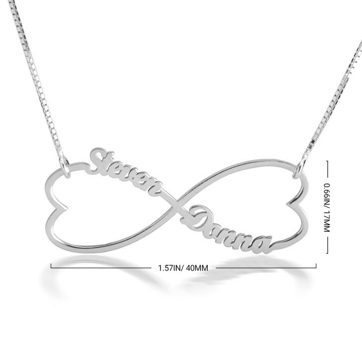 Double Heart Infinity Necklace information