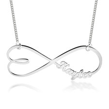 Custom Heart Shape Infinity Name Necklace