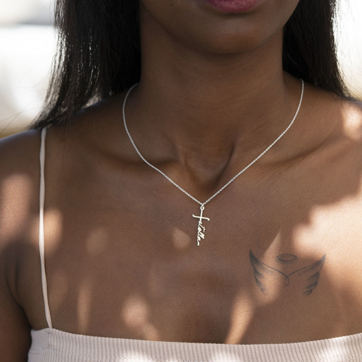 Cross Name Necklace model