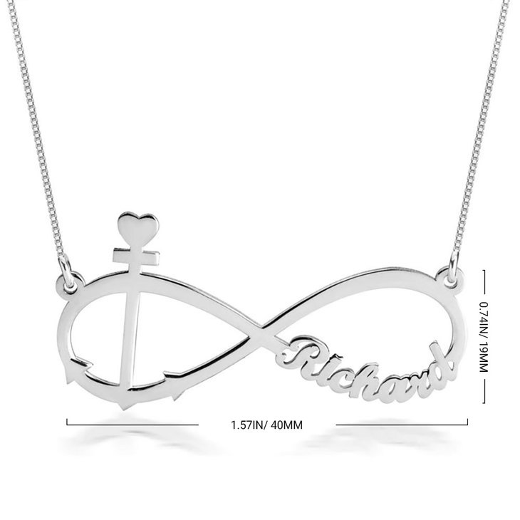 Anchor and Infinity Necklace information