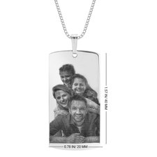 Customized Dog Tag Necklace With Picture - Thumbnail Information