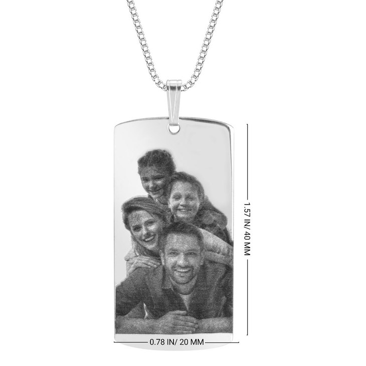 Customized Dog Tag Necklace With Picture information
