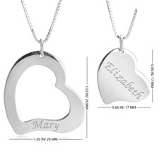 Mother Daughter Cut Out Two Necklaces - Thumbnail Information