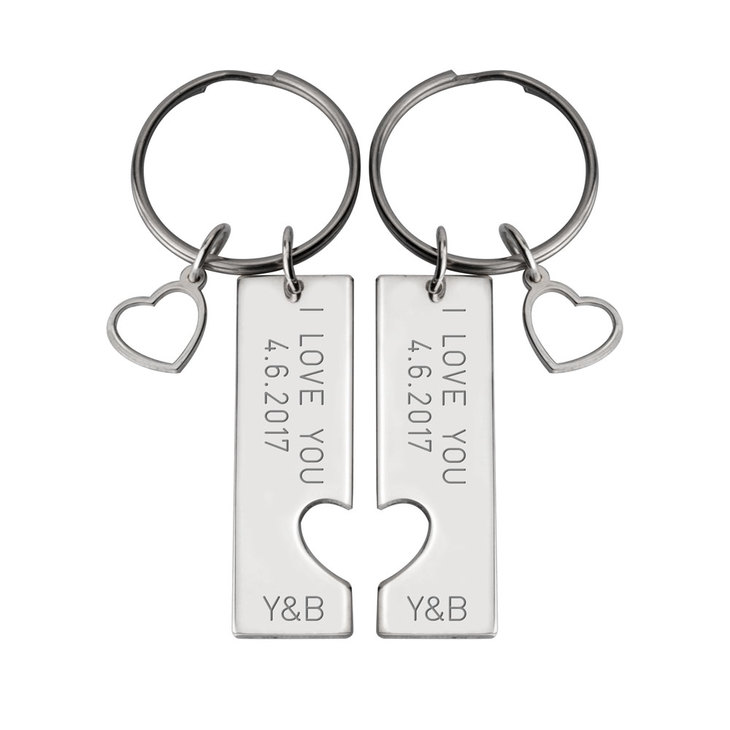 Personalized Couple Keychain