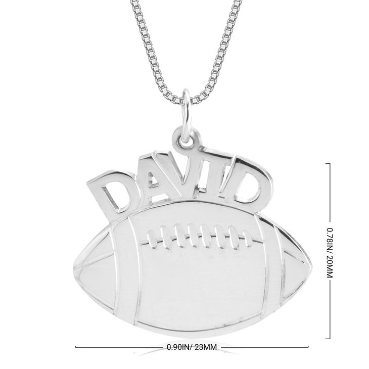 Football Name Necklace information