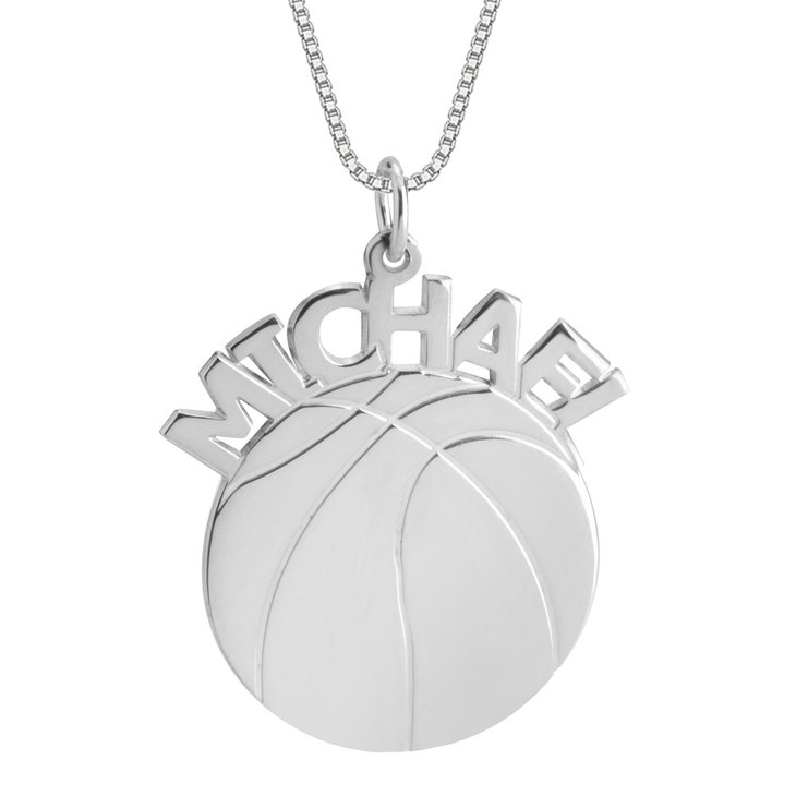 Basketball Name Necklace