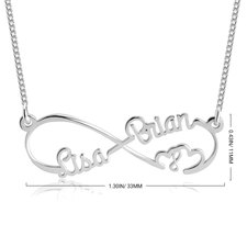 Double Heart and Double Infinity Necklace - Thumbnail Information