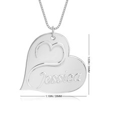 Engraved Heart Name Necklace - Thumbnail Information