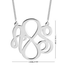 Two Initials Infinity Necklace - Thumbnail Information