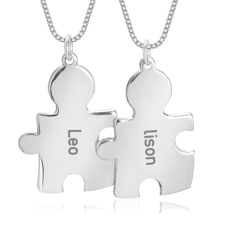Puzzle Necklace for Couples