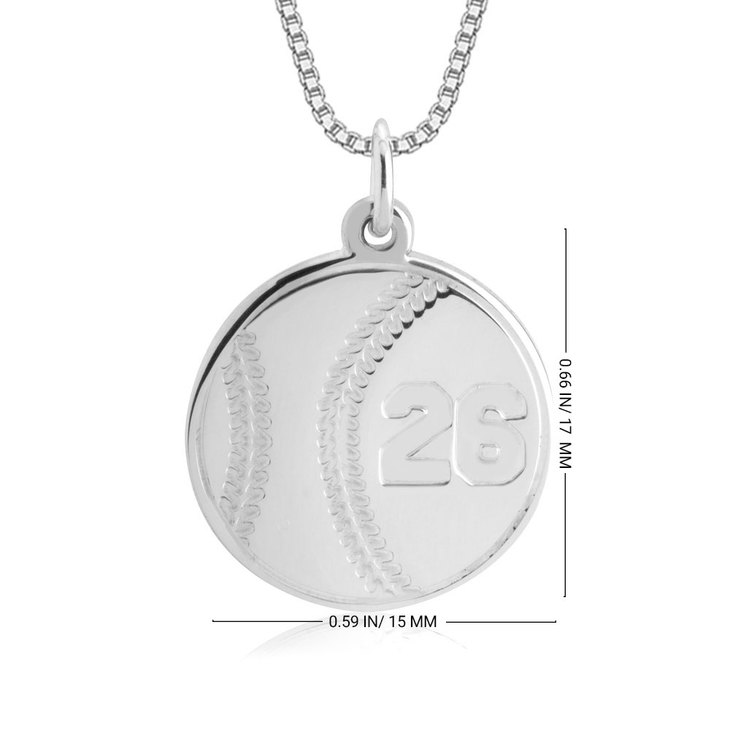 Baseball Number Necklace information