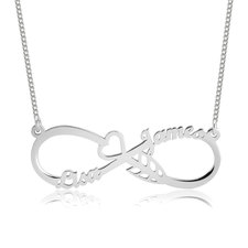 Heart With Arrow Infinity Necklace