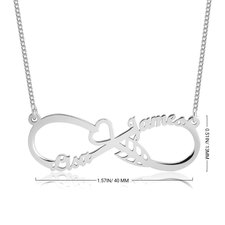 Heart With Arrow Infinity Necklace - Thumbnail Information