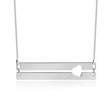 Engraved Bar Necklace with Two Initials