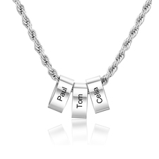 Unisex Necklace with Personalized Beads - Thumbnail 2