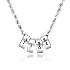 Unisex Necklace with Personalized Beads - Thumbnail 3