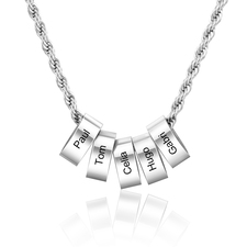 Unisex Necklace with Personalized Beads - Thumbnail 4