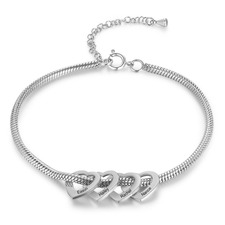 Personalized Mom Charm Bracelet with Engraved Kids Names - Thumbnail 3