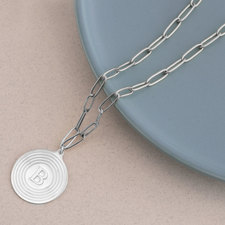 Paperclip Chain Initial Necklace - Thumbnail Model