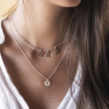 Paperclip Charm Name Necklace - Thumbnail Model