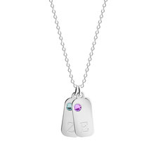 Initial Birthstone Necklace - Thumbnail 2