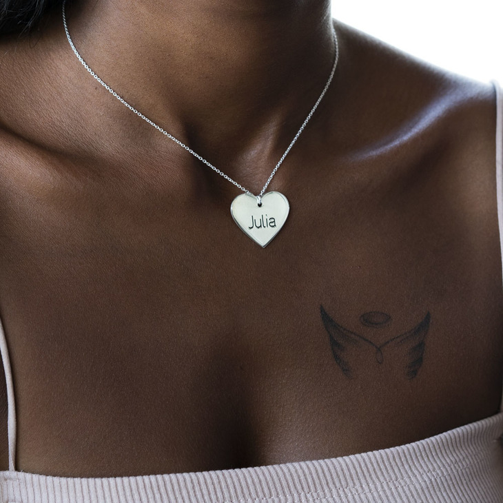 Heart Pendant Name Necklace model