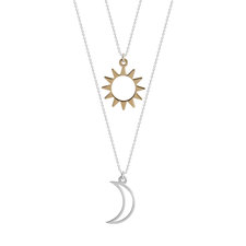 Sun and Moon Layered Necklace