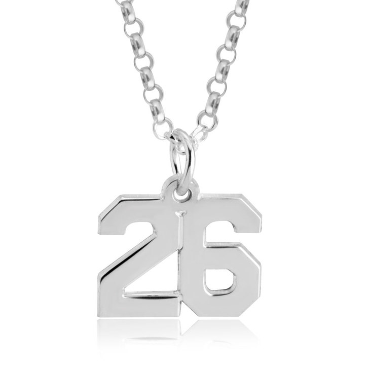 Men's Number Necklace - Picture 2